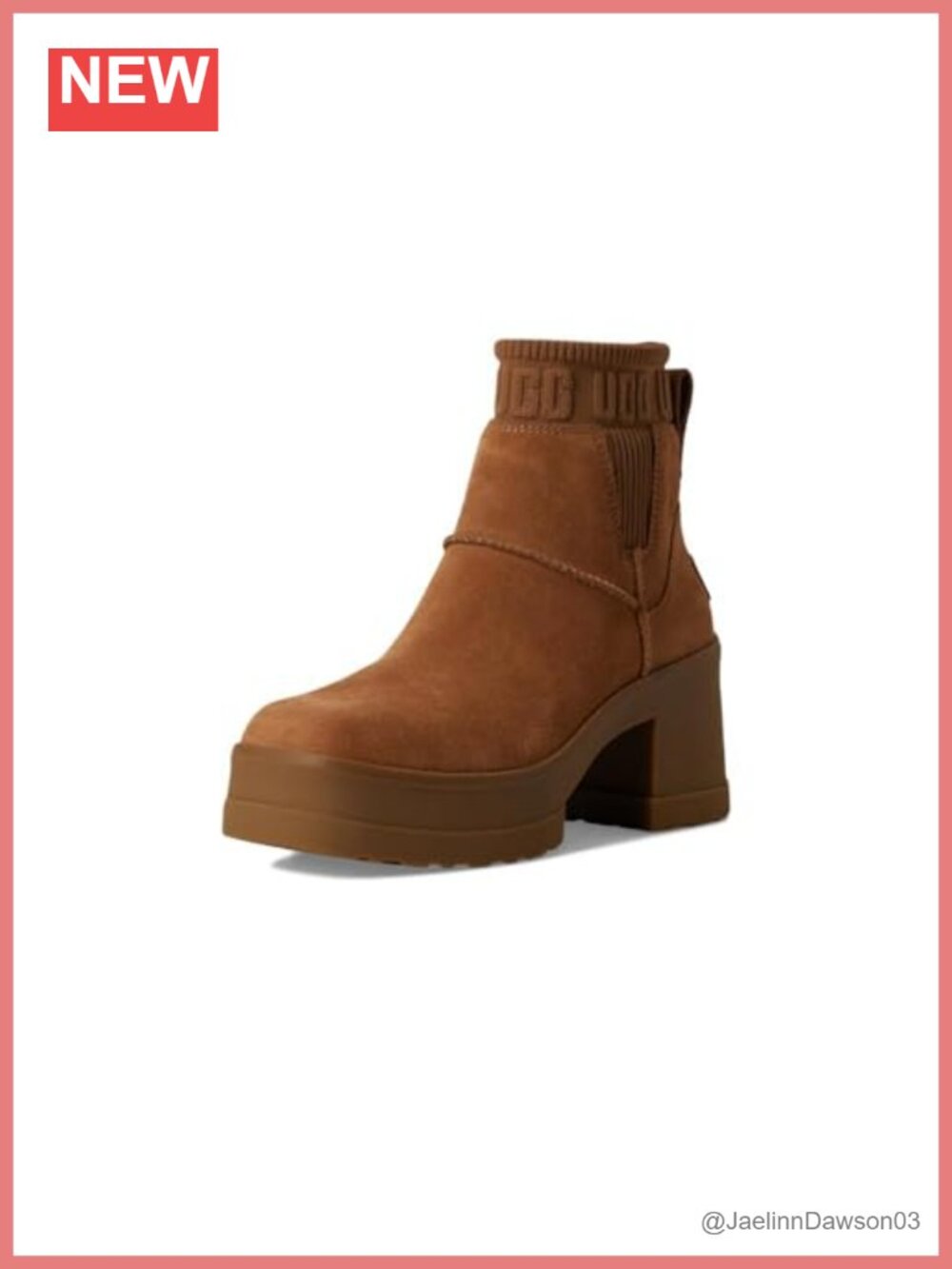 Water-Resistant Suede Ankle Bootie Platform Heel Pull-On